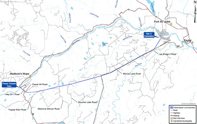 Public advisory: Please use caution along the Site C project transmission line corridor