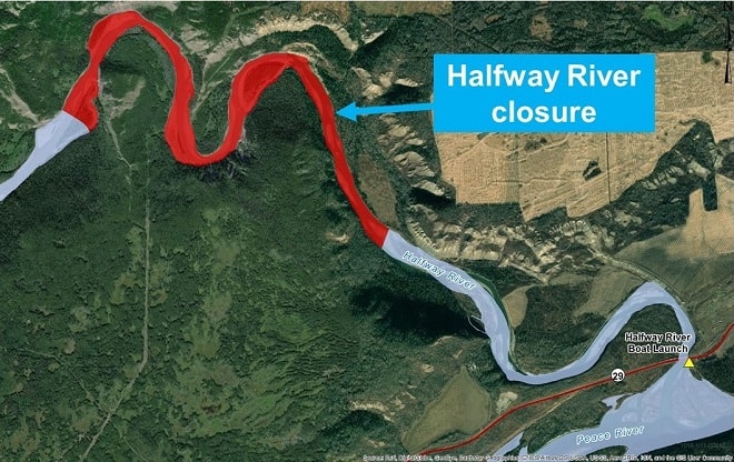 Public advisory: Halfway River closure