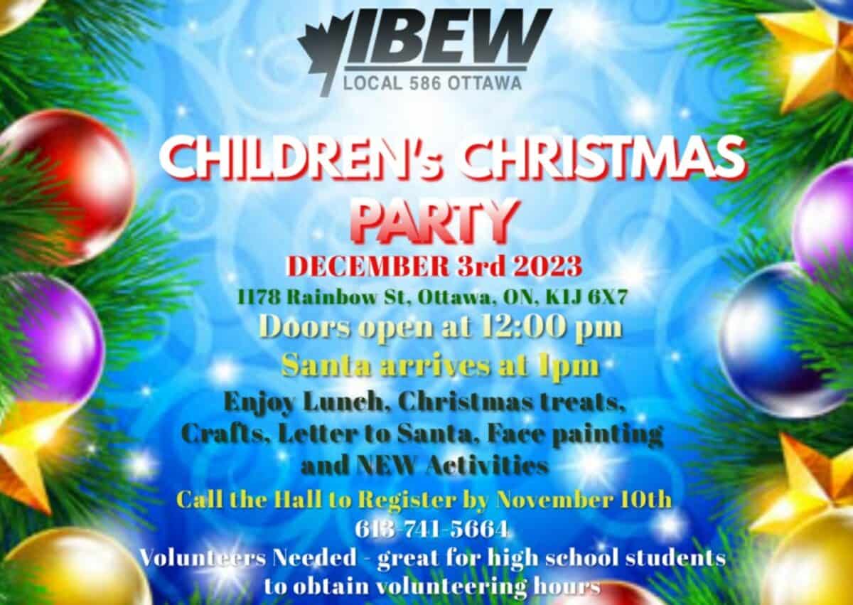 IBEW 586 2023 Children’s Christmas Party!