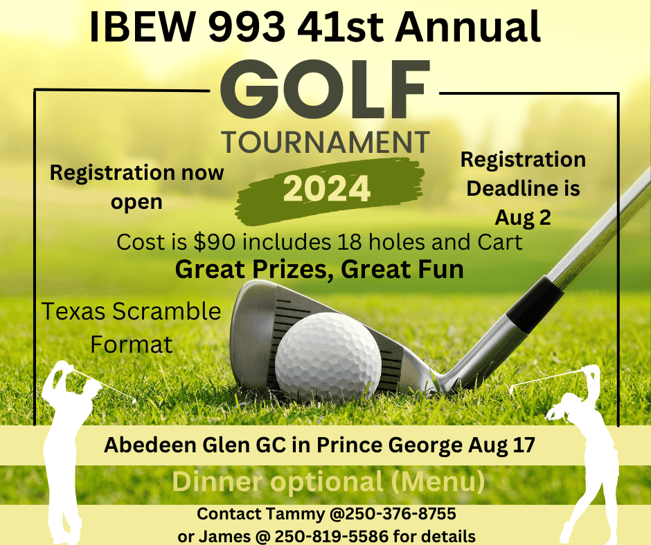 IBEW 993 41st Annual Golf Tournament in Kamloops and Prince George – Electrical Workers Local 993