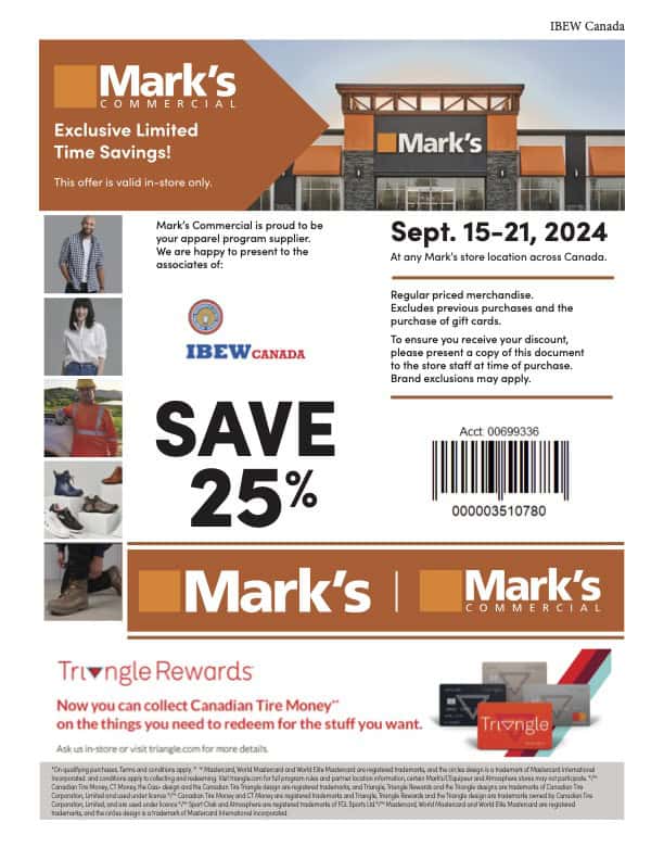 Mark’s Exclusive Savings for IBEW Members