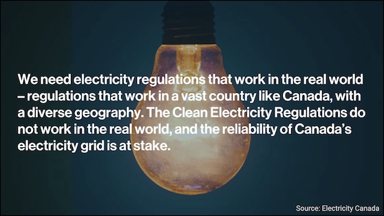 “This isn’t politics: this is physics” – Electricity Canada slams Ottawa’s Clean Electricity Regulations