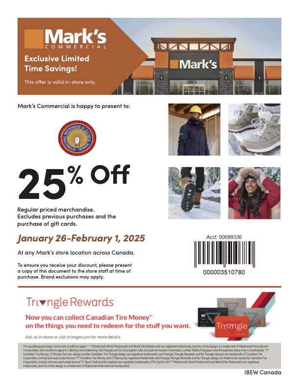 MARK’S Special Event – January 26th – Feb 1st