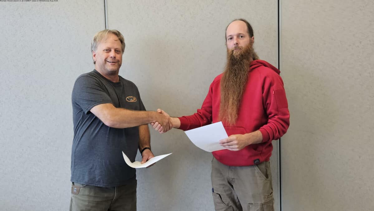 roman holzer sworn in at comet class in whitehorse aug 9 25