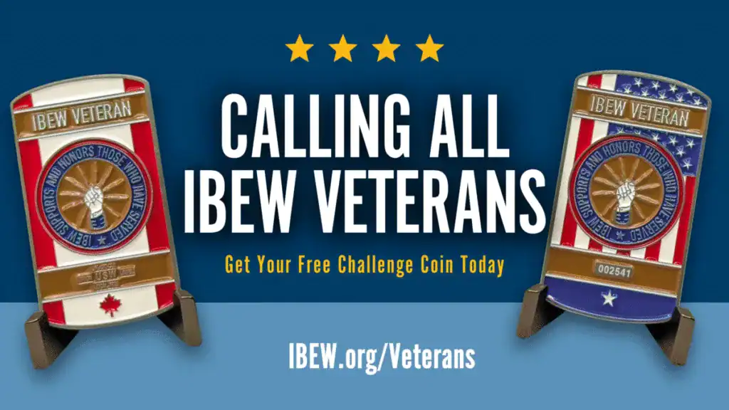 Free Challenge Coin For IBEW Veterans