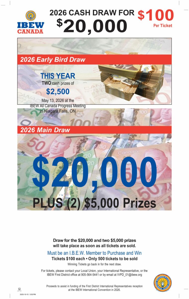 IBEW $20,000 Cash Draw 2026