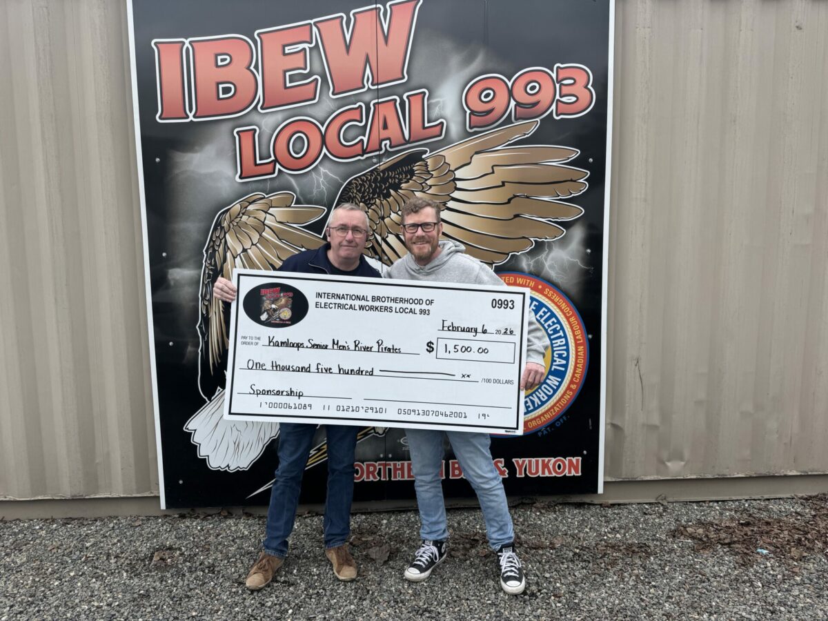 IBEW 993 Business Manager with IBEW 993 member, Wes Vickers