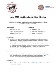 Local 2228 NextGen Committee Meeting
