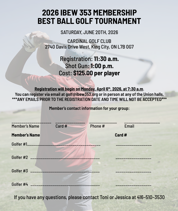 IBEW353 Best Ball Golf Tournament